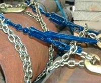Cadena de eslabones medianos DIN764 de acero inoxidable para transporte, cadena de amarre, remolque colgante para acampar, remolque para mascotas