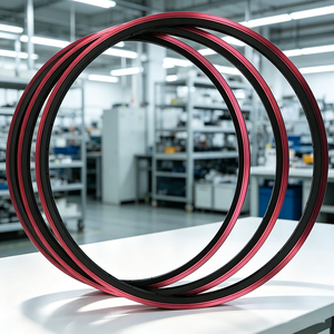 AFTFA Llanta de <span class=keywords><strong>Bicicleta</strong></span> Eléctrica de Aleación de Aluminio de Doble Pared de <span class=keywords><strong>26</strong></span> Pulgadas y 32 Orificios con Borde Rojo de 543g - Product Image 6