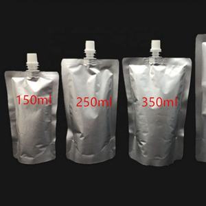 Özel köşe emzik alüminyum folyo Stand-up emzik kese plastik poşetler için domates sosu ketçap mayonez süt sıvı ambalaj - Product Image 4