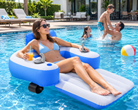 Chaises longues flottantes et jeux aquatiques de luxe personnalisés en PVC pour parcs aquatiques gonflables électriques