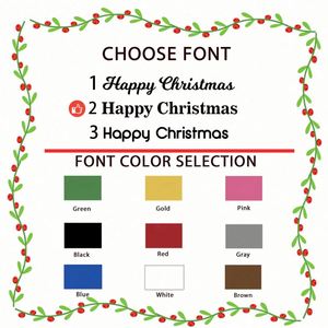 Chaussettes de Noël suspendues pour cheminée, en tissu non tissé rouge, chaussettes de Noël personnalisées en feutre - Product Image 4