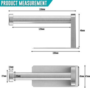 Porta rotolo carta <span class=keywords><strong>bagno</strong></span> acciaio inox 304 porta carta igienica tre M <span class=keywords><strong>adesivo</strong></span> - Product Image 2