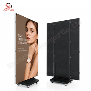 Écran LED intérieur CHB1.86 GOB 600cd, écran publicitaire pliable en trois parties, écran LCD sur pied pour salle d'exposition - Product Image 1