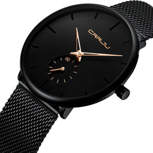 Montre-bracelet à quartz pour homme, nouvelle mode, ultra-fine, élégante, en acier maillé, étanche, pour le sport de plein air, Reloj Hombre CRRJU 2150 - Product Image 3