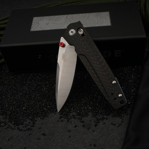 Cuchillo Plegable BM485 con Hoja de Acero Inoxidable, Punta de Gota, Mango de Fibra de Carbono, Perilla de Pulgar, Cuchillo de Bolsillo de Grado Industrial OEM - Product Image 4