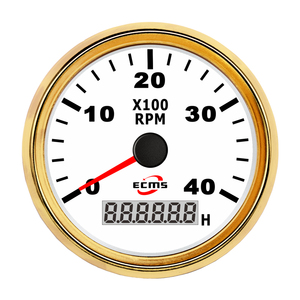 Tacómetro Nuevo Negro de 85 mm y <span class=keywords><strong>4000</strong></span> RPM para Motor Diésel, Medidor de Velocidad, ECMS PMH3-<span class=keywords><strong>BG</strong></span>-4KL IP67 Resistente al Agua, 9-32V - Product Image 6