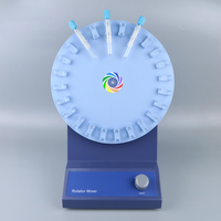 Agitateur de tubes de laboratoire en plastique CENLEE, mélangeur d'échantillons, vitesse de rotation réglable de 6 à 32 tr/min, rotation à 360 degrés, pour laboratoire de table