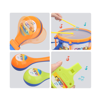 Cartoon Mini Kids Drum Set Musical Instruments Toy Drum for Baby Plastic Music Educational Toy with Percussion