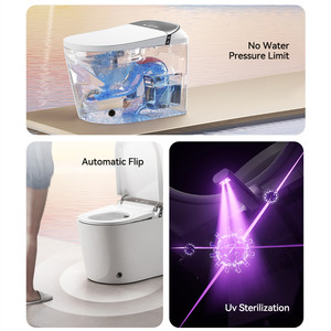 Inodoro Inteligente de Cerámica para Baño de Hotel, Diseño Nuevo, Inodoro Inteligente de Una Pieza con Función de Lavado Femenino - Product Image 2