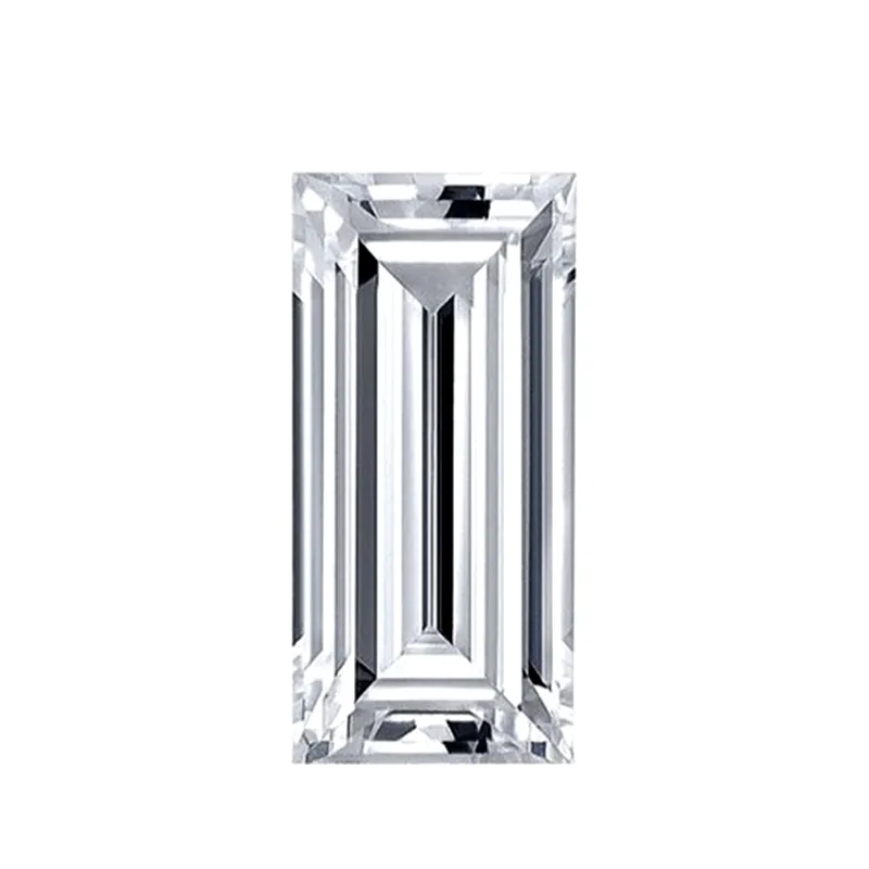 Hailer GRA tapered baguette cut gems long square DEF white VVS1 loose diamond moissanite gemstone