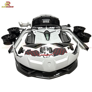 Kit de Carrocería <span class=keywords><strong>SVJ</strong></span> Estilo 1:1 en Fibra de Carbono Semiseca para <span class=keywords><strong>Lambo</strong></span> LP700 Aventador LP720, Parachoques, Alerón, Escape, Faldones Laterales, Capó - Product Image 1
