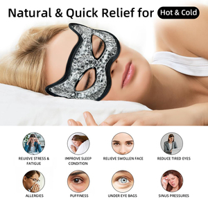 Máscara Ocular Reutilizable Ligera <span class=keywords><strong>para</strong></span> Alivio del Dolor Badu, Compresa Fría/Caliente con Cuentas de Gel y Correa Ajustable <span class=keywords><strong>para</strong></span> Cuidado de la Belleza - Product Image 5
