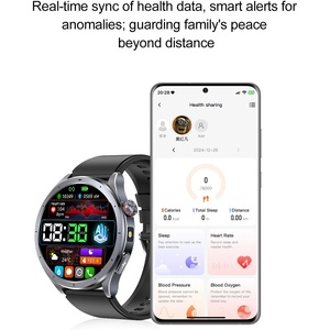 Montre connectée intelligente imperméable ET472 AI-GPT avec fonction de réponse aux questions, ECG, tension artérielle et appel d'urgence SOS - Product Image 1