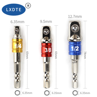Ensemble d'adaptateurs universels à dégagement rapide LXD pour perceuse sans fil, 1/4" à 1/2" 3/8" 1/4"