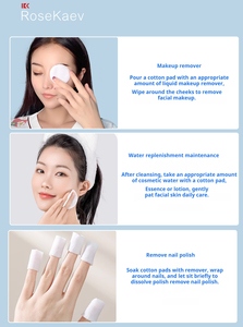 100 pièces/paquet, tampons en viscose pour <span class=keywords><strong>démaquillant</strong></span>, soin de la peau, nettoyage doux, forte absorption d'<span class=keywords><strong>eau</strong></span>, réutilisables - Product Image 4