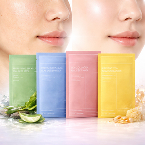 มาส์กหน้าแบบแผ่นผงไบโอคอลลาเจนสูตรสมุนไพร 4 แพ็ค ลดรูขุมขน มาส์กพอกหน้าก่อนนอน ODM รับผลิตแบรนด์ส่วนตัว - Product Image 4