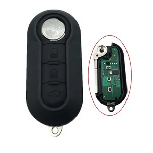 3 Tombol 433 Mhz Penutup Kunci Mobil Remote Flip Chip ID46 Fob untuk Kunci Fiat 500 Grande Pento Doblo 2006 2007 2013