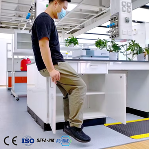 <span class=keywords><strong>Table</strong></span> <span class=keywords><strong>de</strong></span> travail <span class=keywords><strong>de</strong></span> laboratoire avec armoire, conception CAO gratuite - Product Image 3