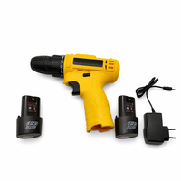 Ensemble de perceuse sans fil sans balais 12V avec batterie lithium-ion rechargeable, kit de perceuse électrique légère avec jeu de forets