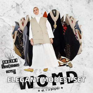 Blazer sans manches à motif uni, respirant, modeste, longueur totale, style élégant et décontracté, pour femmes musulmanes, coupe ample, ensembles pour les journées d'automne - Product Image 2