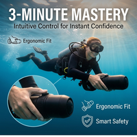 Scooter sous-marin compact à commande au pouce, propulsion sans effort, équipement de plongée et de snorkeling tendance et haut de gamme