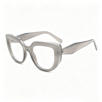 Lunettes rétro anti-lumière bleue style œil de chat SM22014 - Monture légère en PC avec verres en résine transparente pour hommes et femmes (7 couleurs)