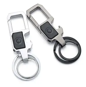 2021 New Fashion Keychain LED Lights Lamp Beer Opener Bottle Cool Key Chain Multi-function Key Ring For Men Women Gift Key ring