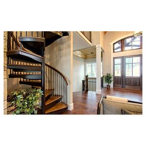 Prima hiện đại trang trí nội thất cầu thang thương mại Tùy chỉnh xoắn ốc cầu thang cư trú trong nhà gỗ Tread <span class=keywords><strong>sprical</strong></span> cầu thang - Product Image 5