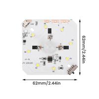 Module de capteur de corps humain infrarouge LED carte de Circuit imprimé de veilleuse charge USB avec détection de lumière lumière blanche/chaude