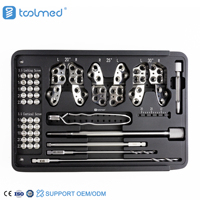 TOOLMED Instruments orthopédiques vétérinaires très demandés, kit de traumatologie, ensemble de plaques en acier inoxydable DPO pour la chirurgie animale