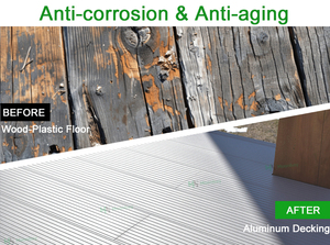 Piastra in alluminio resistente alle intemperie dal Design moderno per pavimenti in legno da esterno - Product Image 3