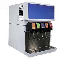 Système de réfrigération de boissons en acier inoxydable commercial |   Distributeur d'eau gazeuse à 5 robinets et 3 litres pour les salons de thé à bulles