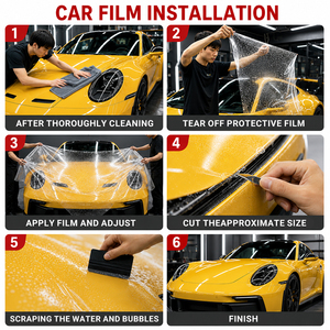 HIGHCOOL Transparent Automotive PPF Film TPU Self Healing Hydrophobic Scratch Resistant Car <b>Paint</b> Protective Wrap - Product Image 1