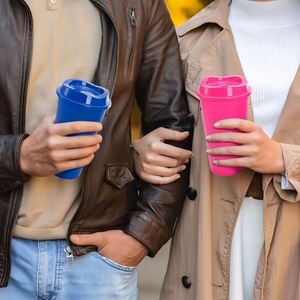 Gobelets de voyage réutilisables personnalisés avec couvercles 16 oz – Bouteilles d'eau en plastique pour fêtes, tasses et mugs en gros pour thé glacé - Product Image 5