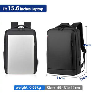 Sac à dos pour ordinateur portable personnalisé, imperméable, pour hommes d'affaires, avec port USB - Product Image 2