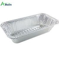 Robuste 1/3 Größe Einweg-Rechteck-Aluminiumbehälter Große Folienpfannen Dampftisch-Folienpfanne Aluminiumdeckel Lebensmittelecht