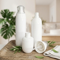 Botella de PETG copoliéster para el cuidado de la piel, 30ml 50ml, con forma de bala, frasco para leche corporal, bomba dosificadora de loción, set de envases vacíos para tratamiento cosmético