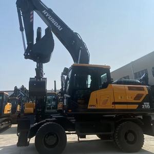 Excavatrice sur pneus Hyundai HW210 d'occasion, 21 tonnes, moteur Cummins, système hydraulique d'origine, pompe robuste pour travaux de terrassement - Product Image 1
