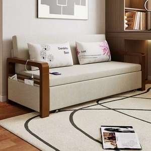 Canapé <span class=keywords><strong>convertible</strong></span> moderne en tissu avec cadre métallique, personnalisable, extensible, pliable, avec rangement, pour salon, lavable, directement de l'usine - Product Image 3