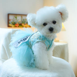Vente en gros de vêtements pour chiens Robe de luxe à la mode Miss Univers Princesse Vêtements pour petits chiens chats Robe pour chiens - Product Image 2