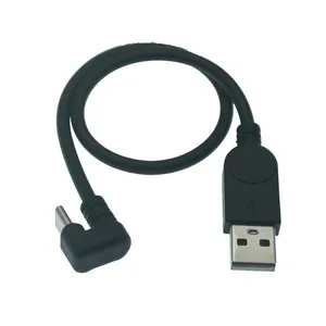 180 Degree Up Angled Type-c USB-C U-shaped Male to USB A Male Data transmission Extension Charging & Sync Cable Cord 30cm 1.5m