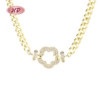 Bracelet en plaqué or 18 ct personnalisable de l'industrie, vente en gros de bijoux en zircon, collier avec pendentif en pierre précieuse naturelle