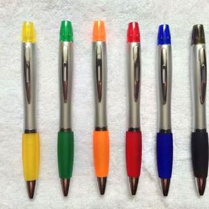 Multipurpose Double Sided Plastic Highlighter Ballpoint <b>Pens</b> with Metal Clip Custom Logo Promotional Use - Product Image 2
