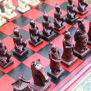 Juego de <span class=keywords><strong>Ajedrez</strong></span> Internacional Creativo con Piezas de Madera en 3D, Diseño de Guerreros de Terracota, Personajes de Dibujos Animados - Product Image 5