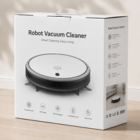Boîte d'emballage pour aspirateur robot en carton ondulé recyclable et imperméable avec poignée en PVC, logo personnalisé, carton d'expédition