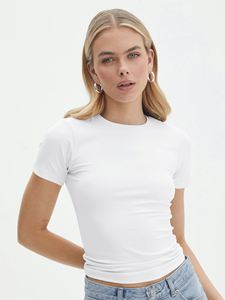 Dropshipping Y2K, ropa de calle de verano, camisetas de manga corta de punto ajustado para mujer, camisetas sexis ajustadas para chicas, camisetas holgadas para mujer - Product Image 6
