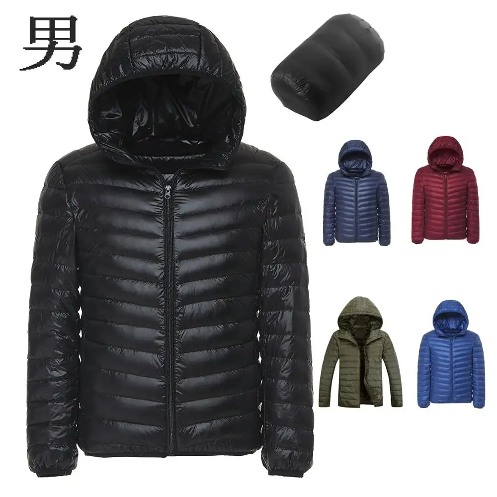 Custom Canada Doudoune Lightweight Downjacket Men Winter Duck Down Hooded Jacket Coat