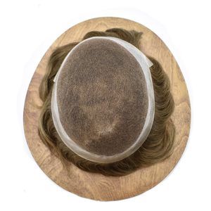 Sistema de Reemplazo Capilar XC HAIR para Hombres, con Base de Seda, <span class=keywords><strong>Cabello</strong></span> Virgen Indio, 110% de Densidad, Prótesis Capilar Transparente de Poliuretano - Product Image 5