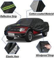 Couverture de camionnette imperméable extérieure enduite d'argent de polyester 190T avec la couverture de voiture anti-poussière de protection UV