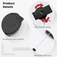 360 Rotating Design Retract able Badge Holder Stahls chnur und Schlüssel ring Heavy Duty Retract able Key chain